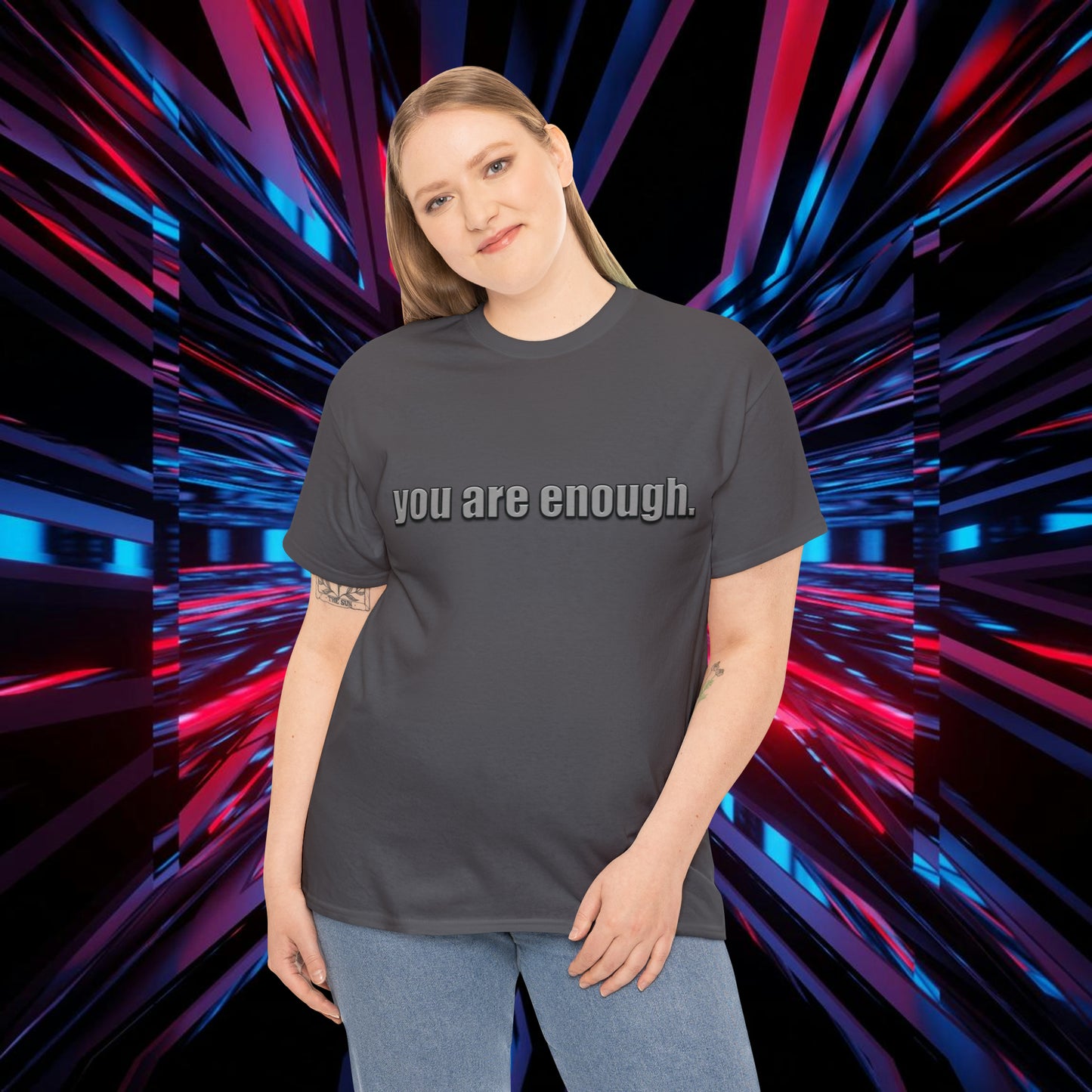 "You Are Enough" Unisex Heavy Cotton Tee