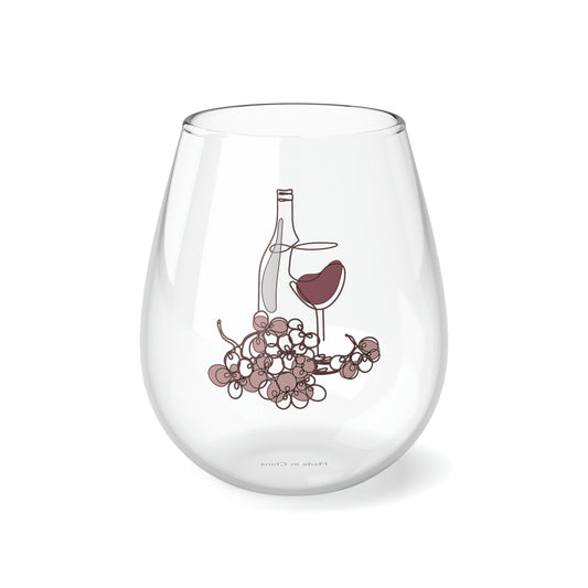 Printed Stemless Wine Glass, 11.75oz