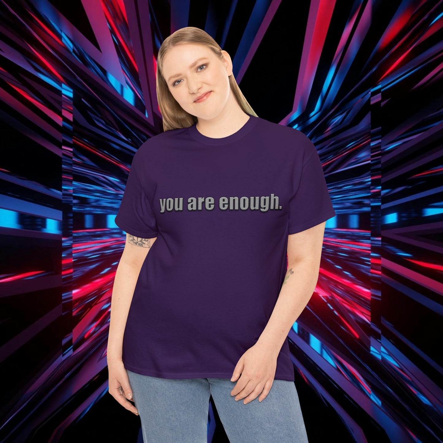 "You Are Enough" Unisex Heavy Cotton Tee