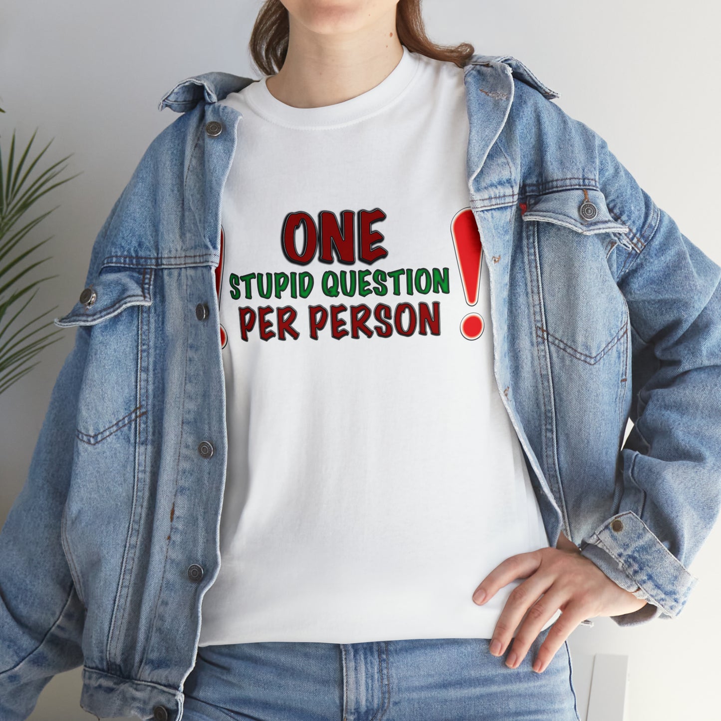 Stupid Question Unisex Heavy Cotton Tee