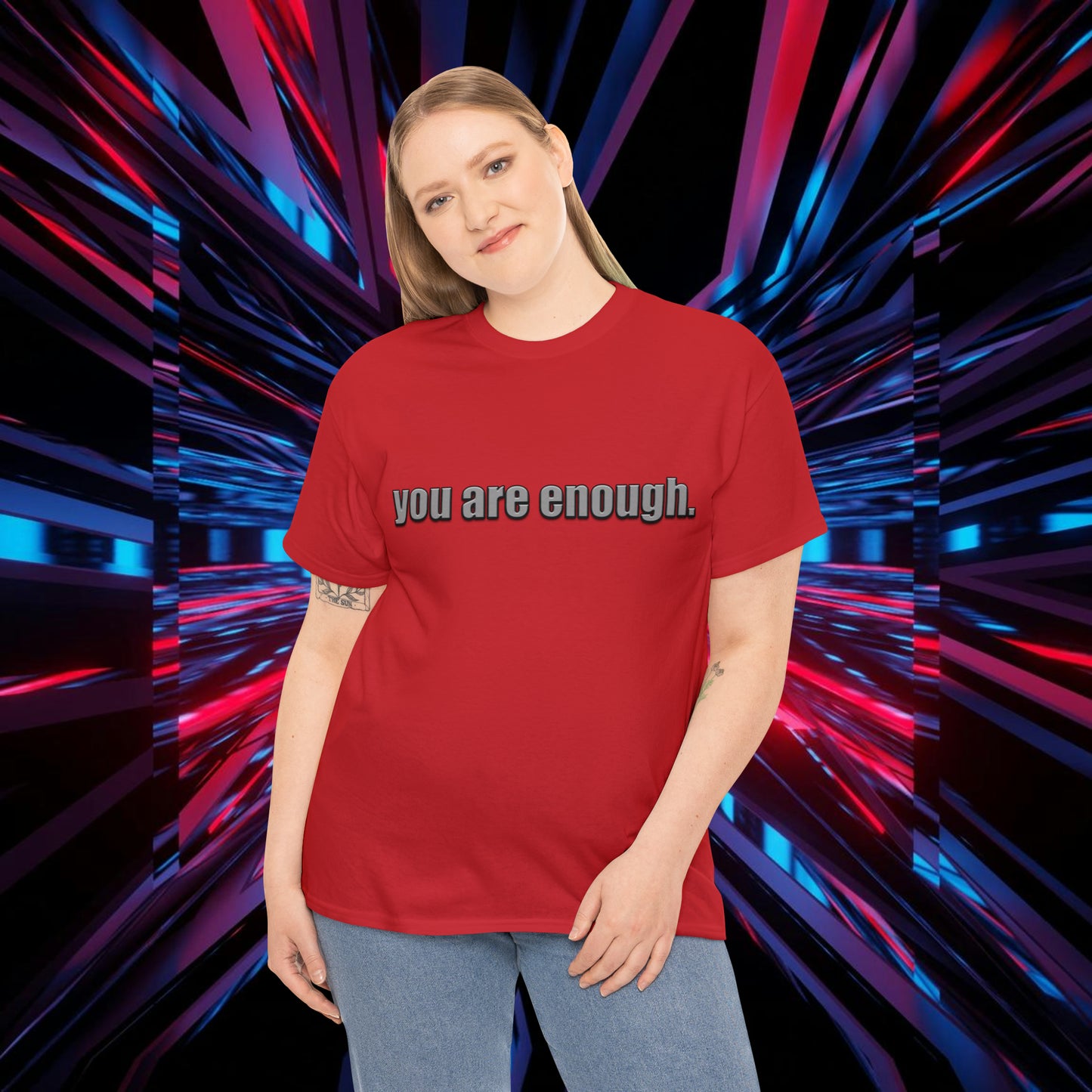 "You Are Enough" Unisex Heavy Cotton Tee