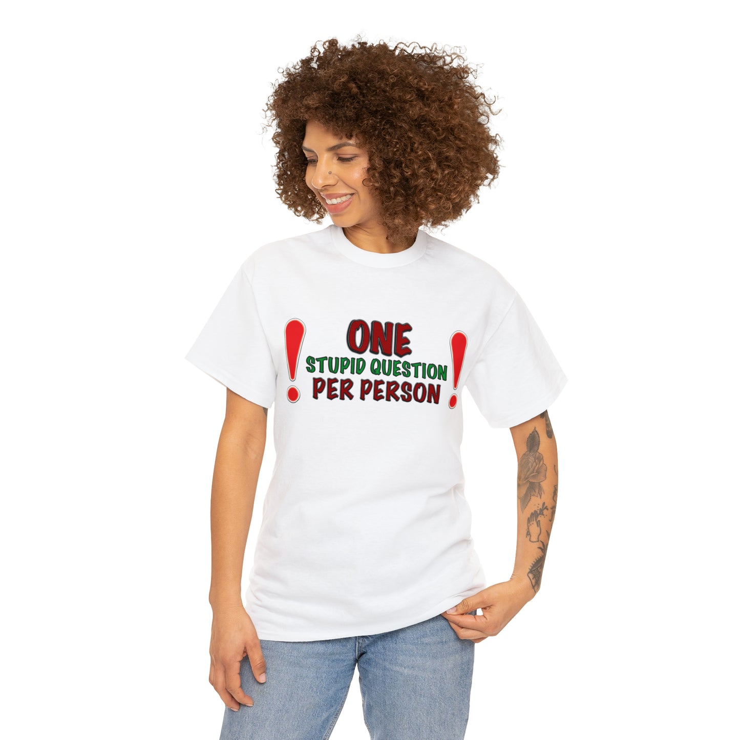 Stupid Question Unisex Heavy Cotton Tee