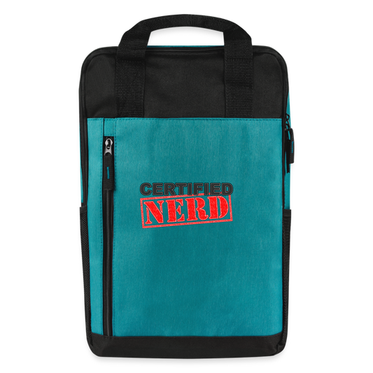 Certified Nerd Laptop Backpack - heather teal/black