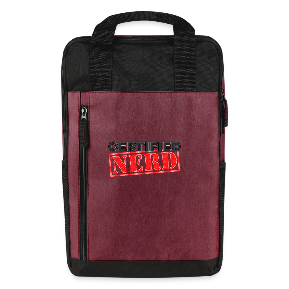 Certified Nerd Laptop Backpack - heather burgundy/black