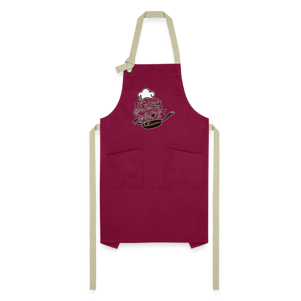 Artisan Apron - burgundy/khaki