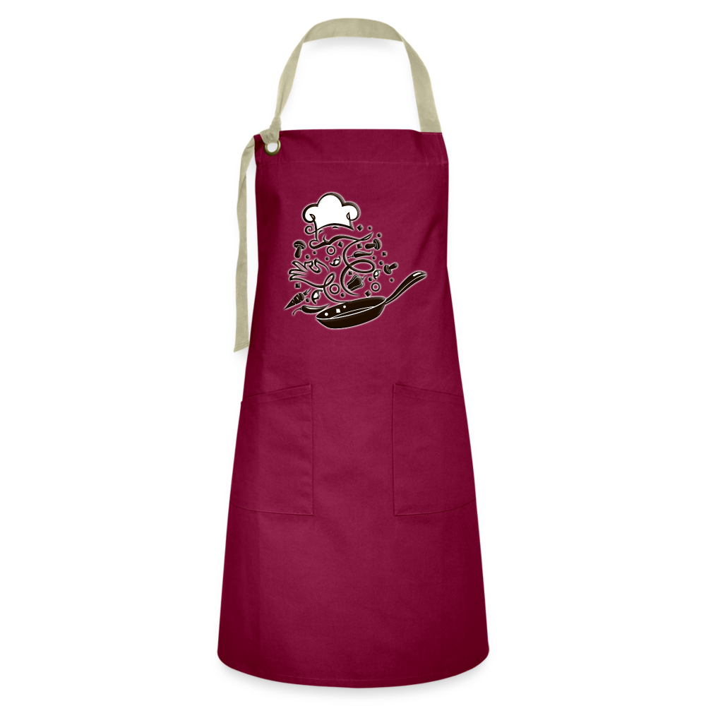 Artisan Apron - burgundy/khaki