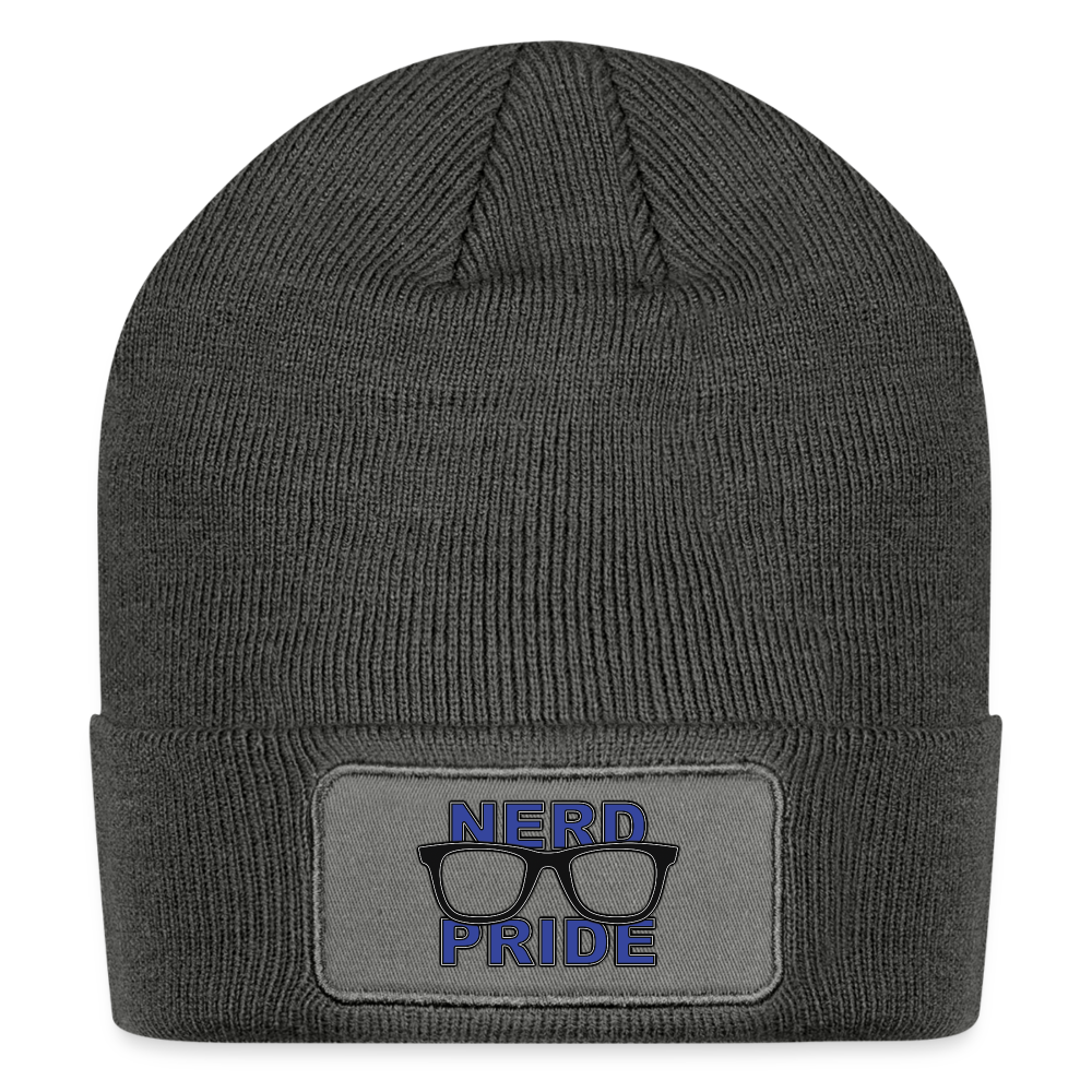 Nerd Patch Beanie - charcoal grey