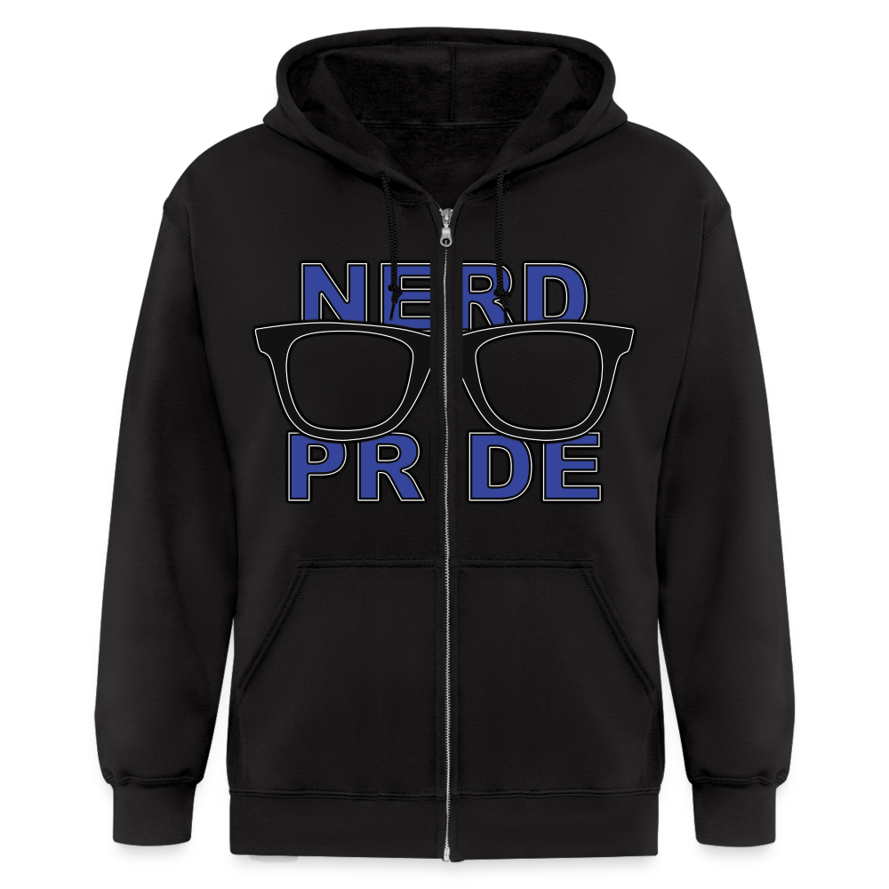 Nerd Pride Men's Zip Hoodie - black