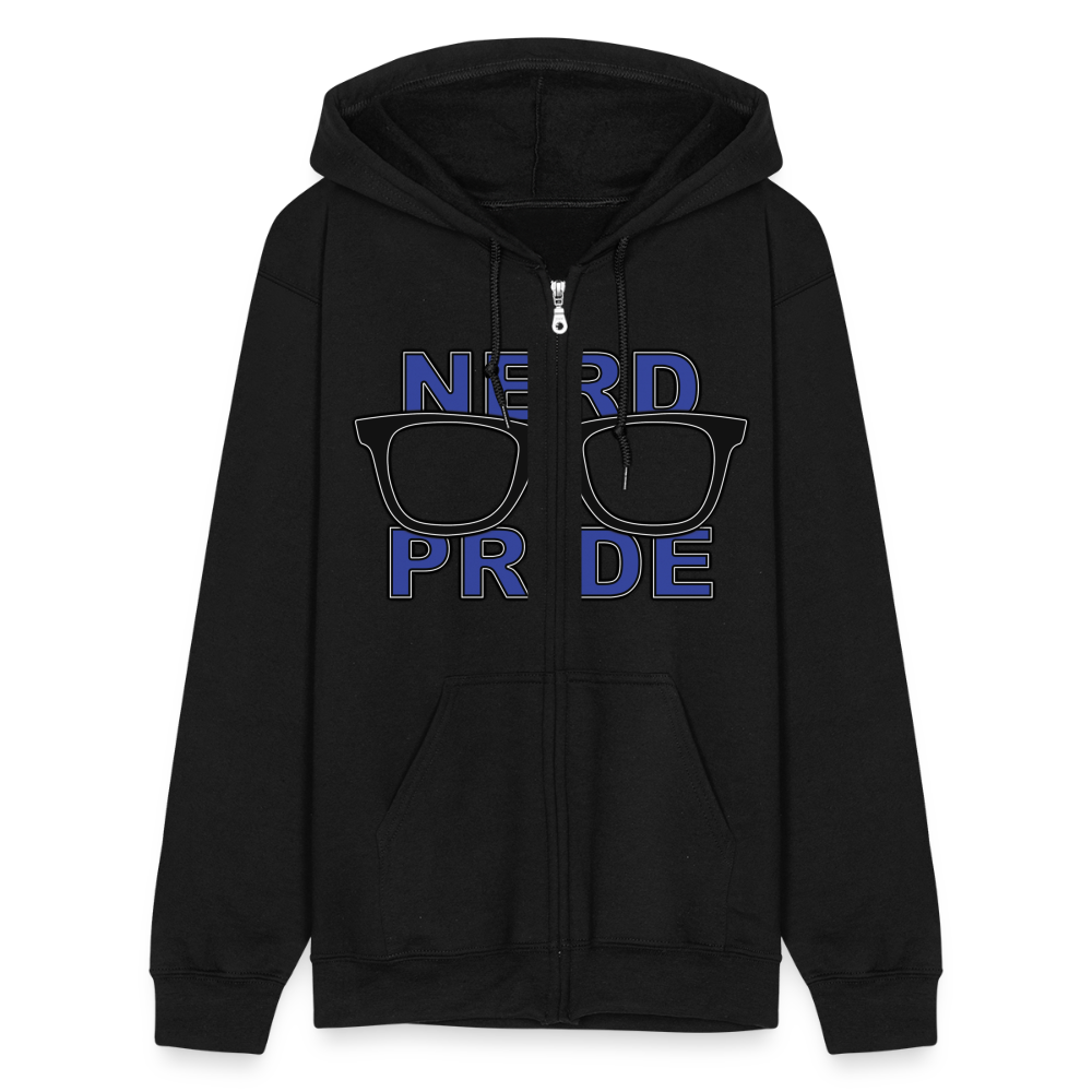 Nerd Pride Men's Zip Hoodie - black