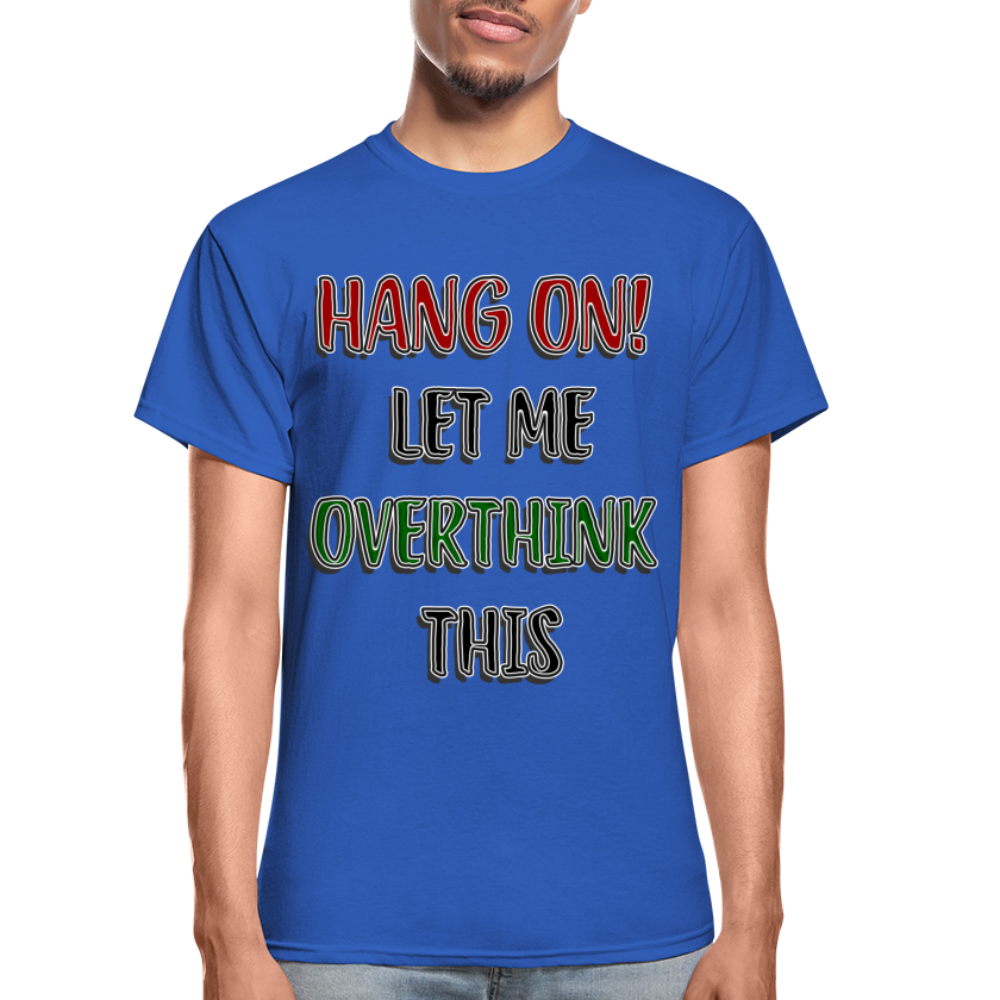 Overthink Adult T-Shirt - royal blue