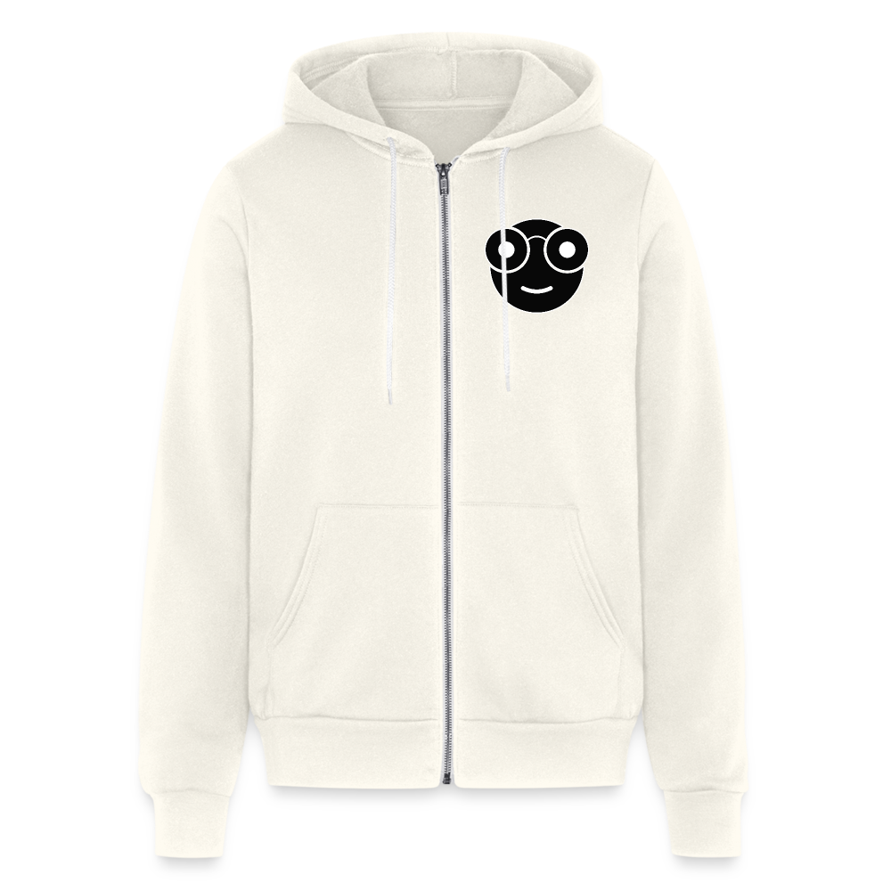 Nerd Bella + Canvas Unisex Full Zip Hoodie - vintage white