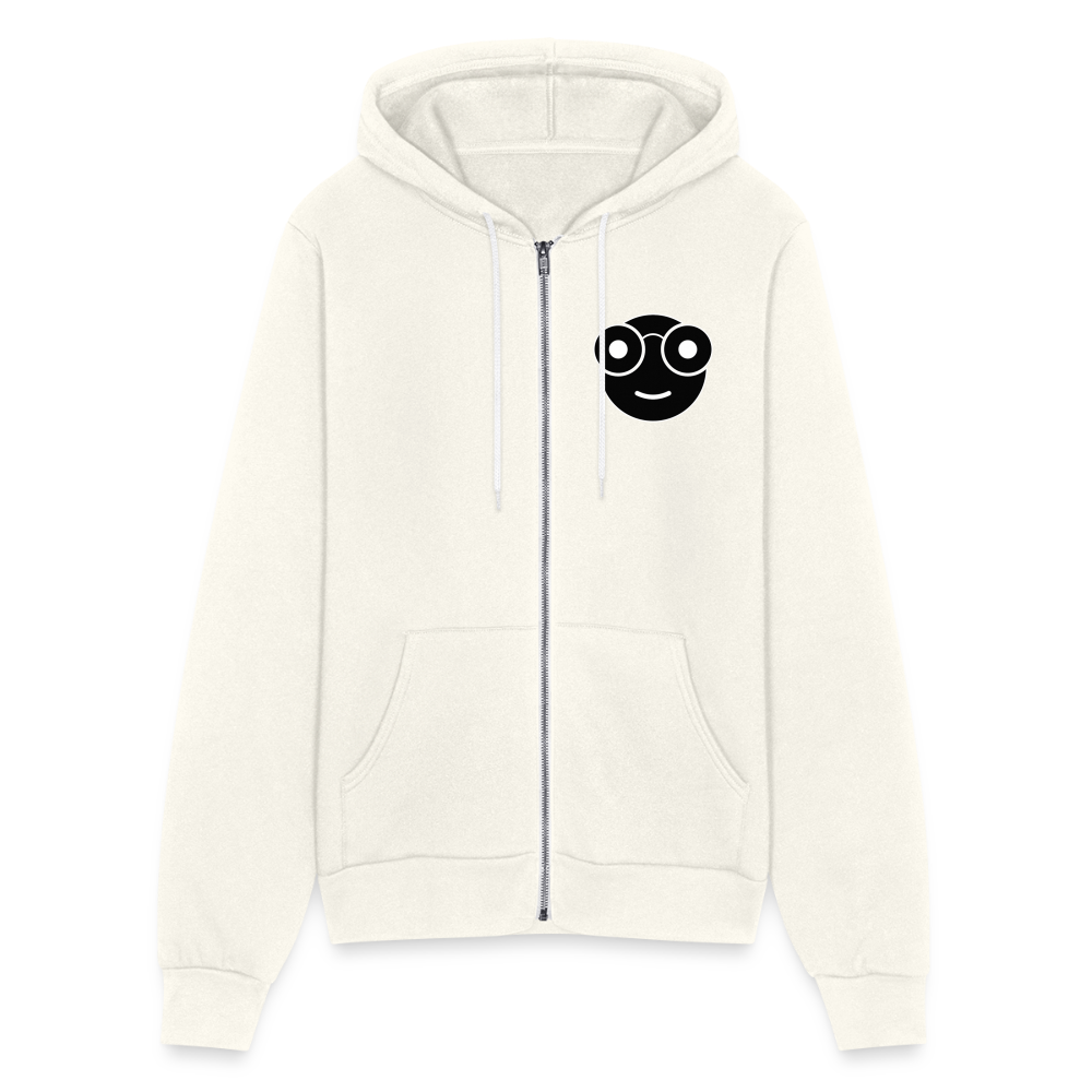 Nerd Bella + Canvas Unisex Full Zip Hoodie - vintage white