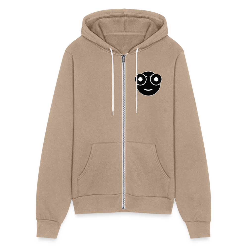 Nerd Bella + Canvas Unisex Full Zip Hoodie - tan