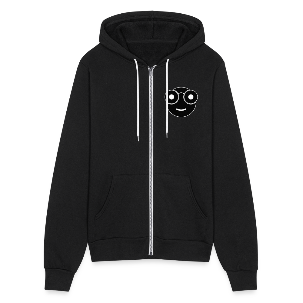 Nerd Bella + Canvas Unisex Full Zip Hoodie - black