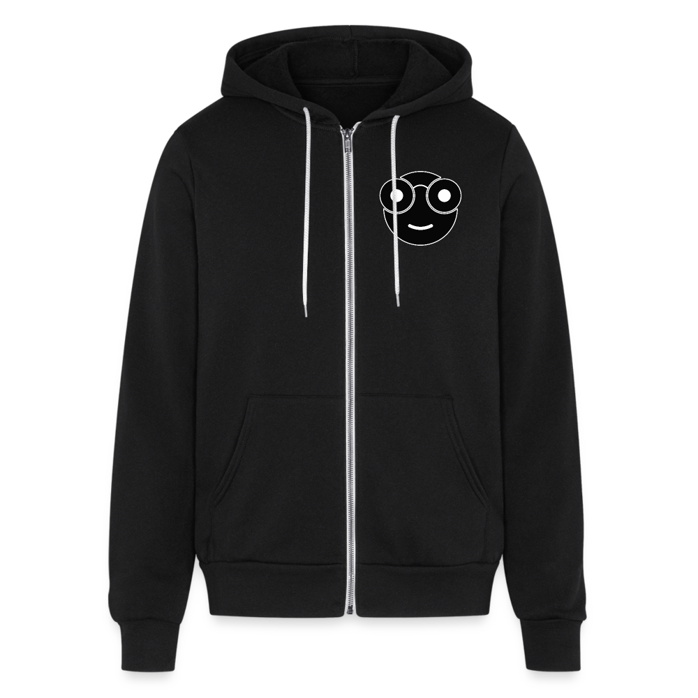 Nerd Bella + Canvas Unisex Full Zip Hoodie - black