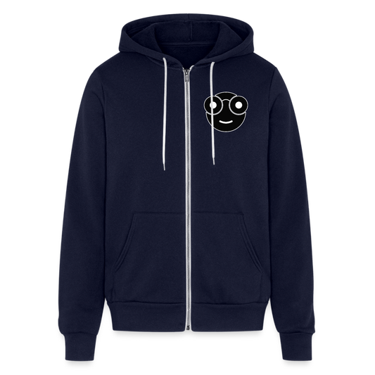 Nerd Bella + Canvas Unisex Full Zip Hoodie - navy