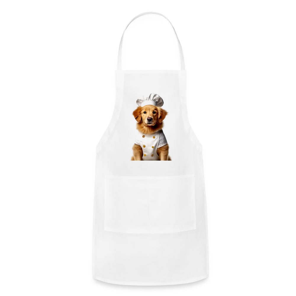 Chef Dawg Adjustable Apron - white