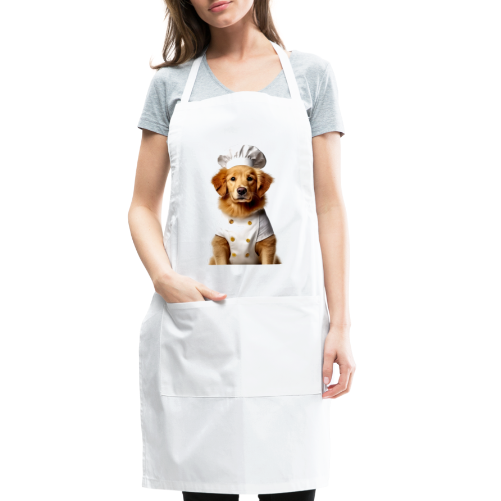 Chef Dawg Adjustable Apron - white