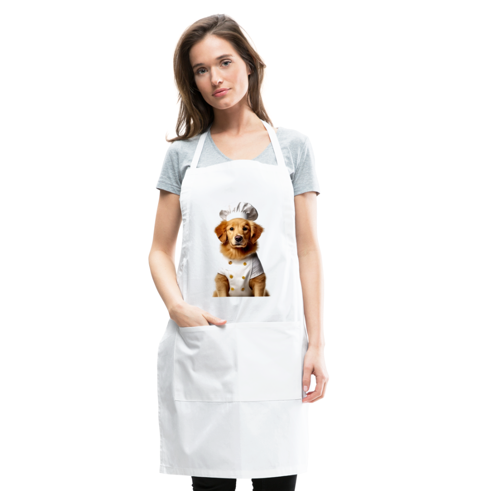 Chef Dawg Adjustable Apron - white