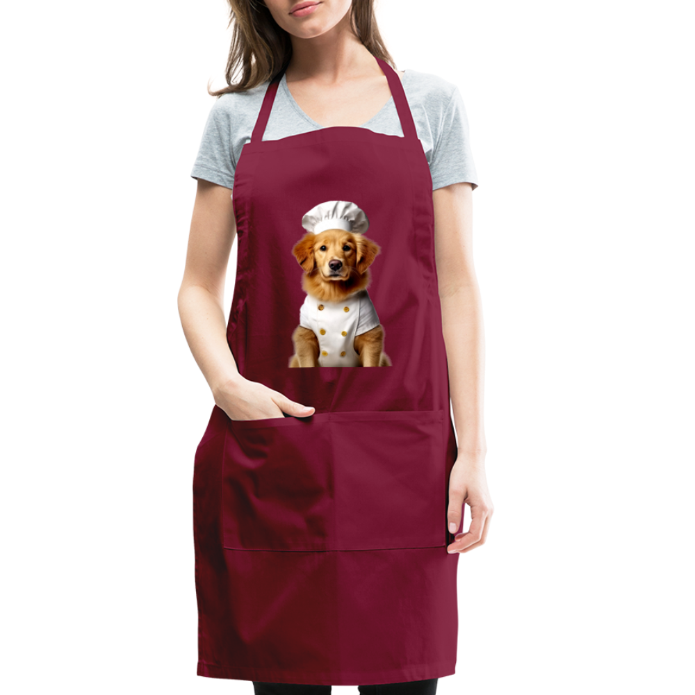 Chef Dawg Adjustable Apron - burgundy