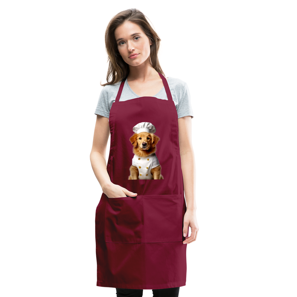 Chef Dawg Adjustable Apron - burgundy