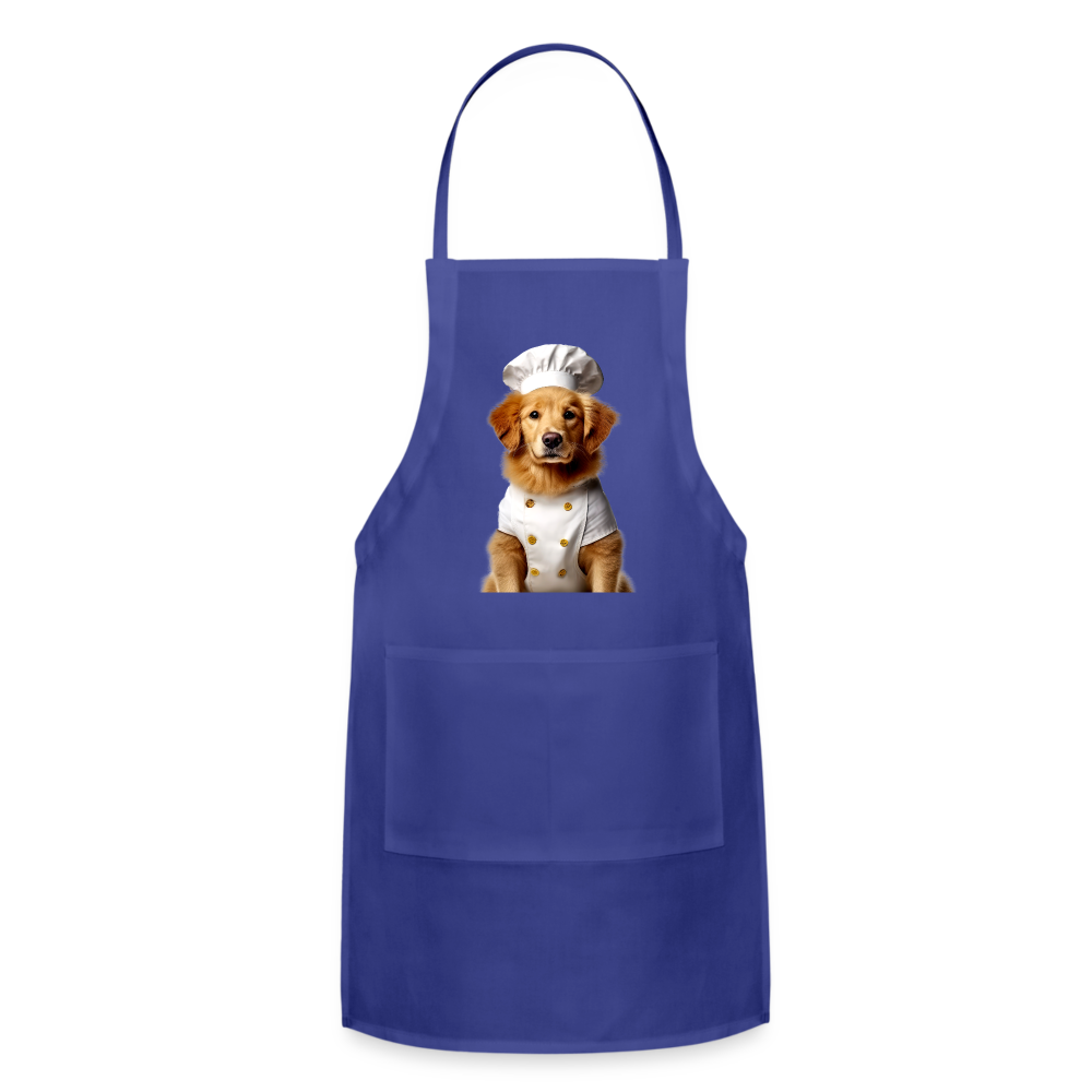 Chef Dawg Adjustable Apron - royal blue