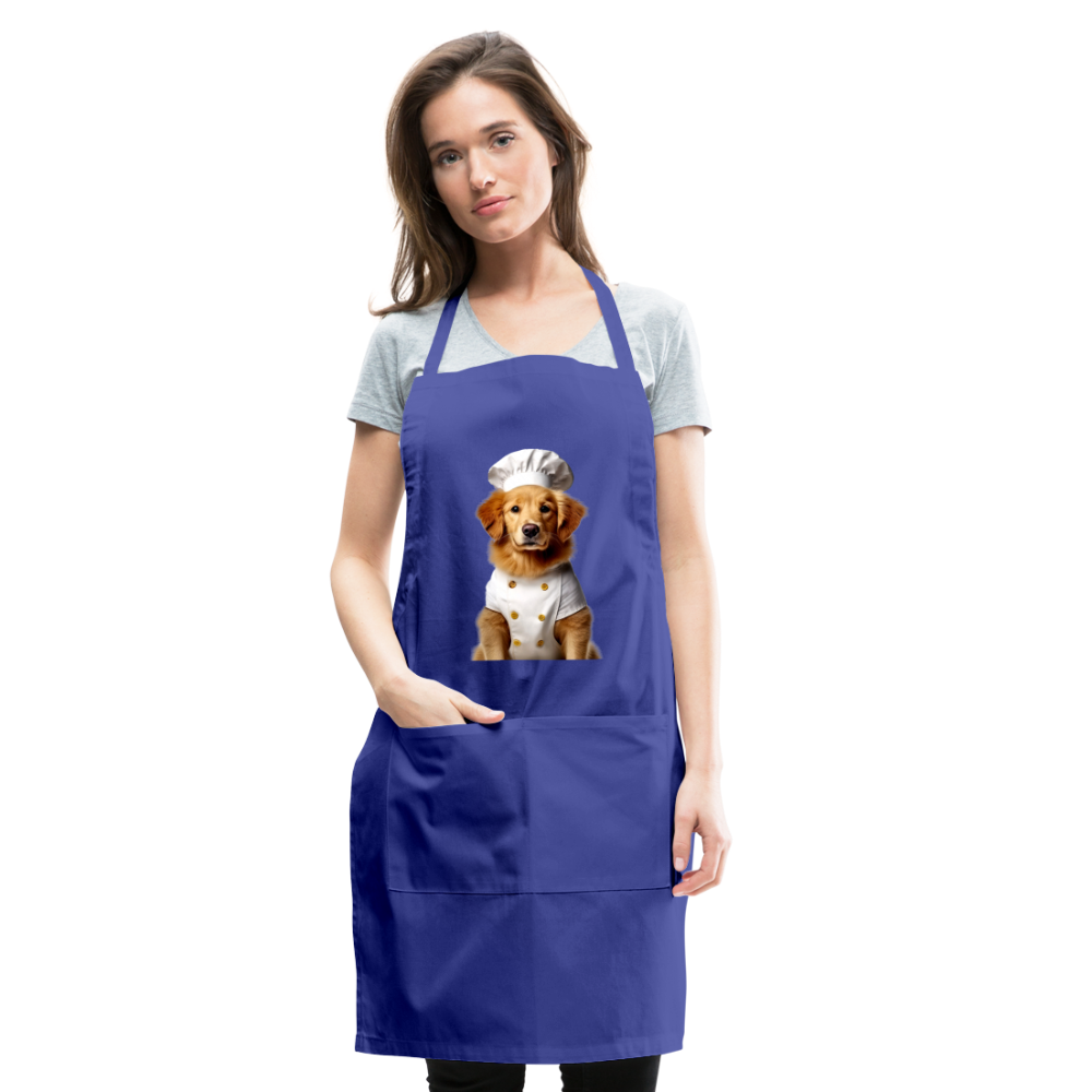 Chef Dawg Adjustable Apron - royal blue