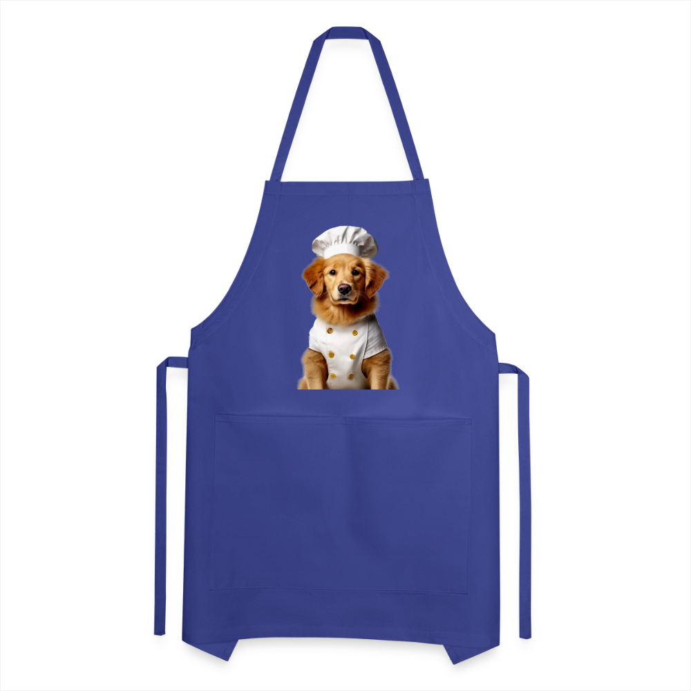 Chef Dawg Adjustable Apron - royal blue