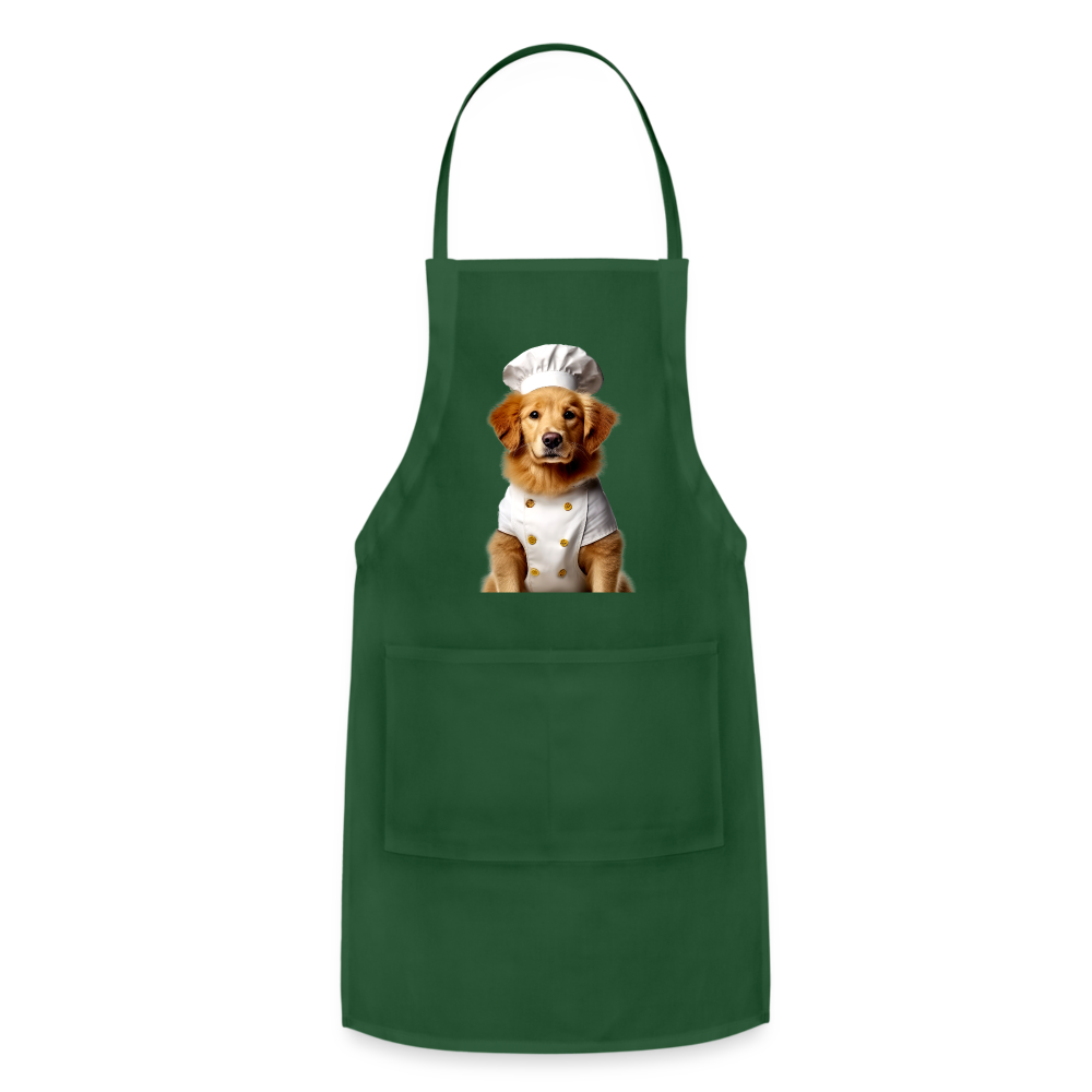 Chef Dawg Adjustable Apron - forest green