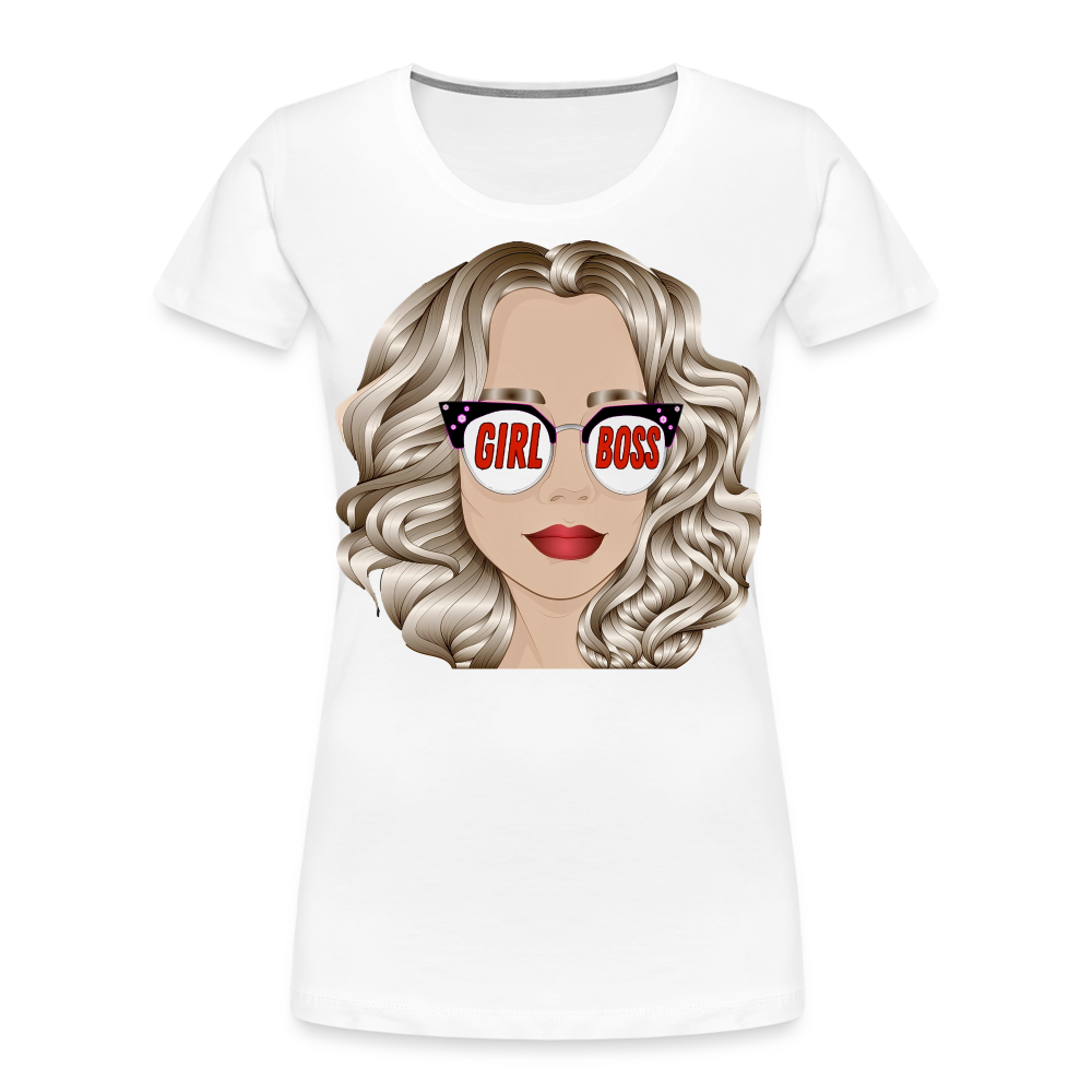 Girl Boss Women’s Premium Organic T-Shirt - white