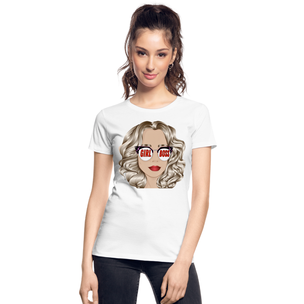 Girl Boss Women’s Premium Organic T-Shirt - white