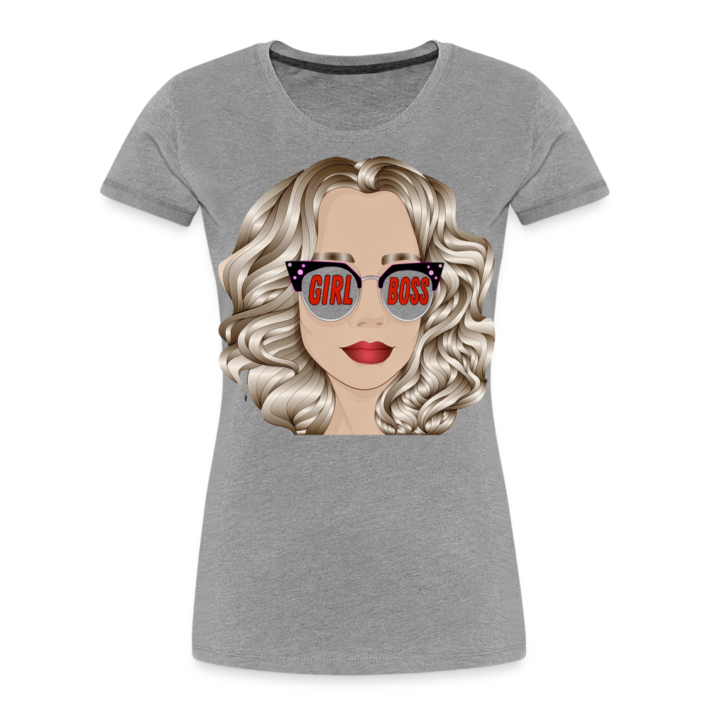 Girl Boss Women’s Premium Organic T-Shirt - heather gray