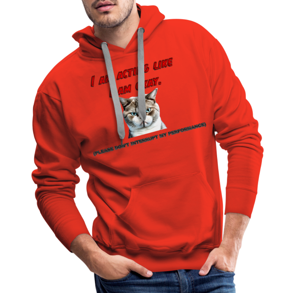 Acting Okay Men’s Premium Hoodie - red