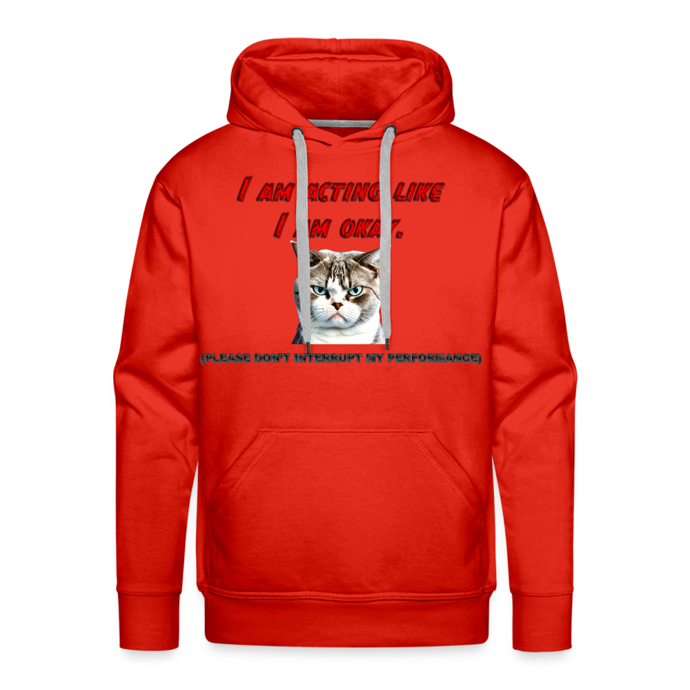 Acting Okay Men’s Premium Hoodie - red