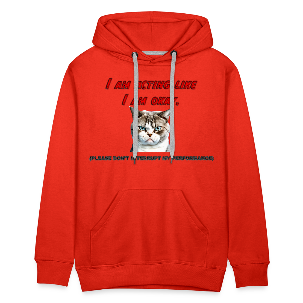 Acting Okay Men’s Premium Hoodie - red