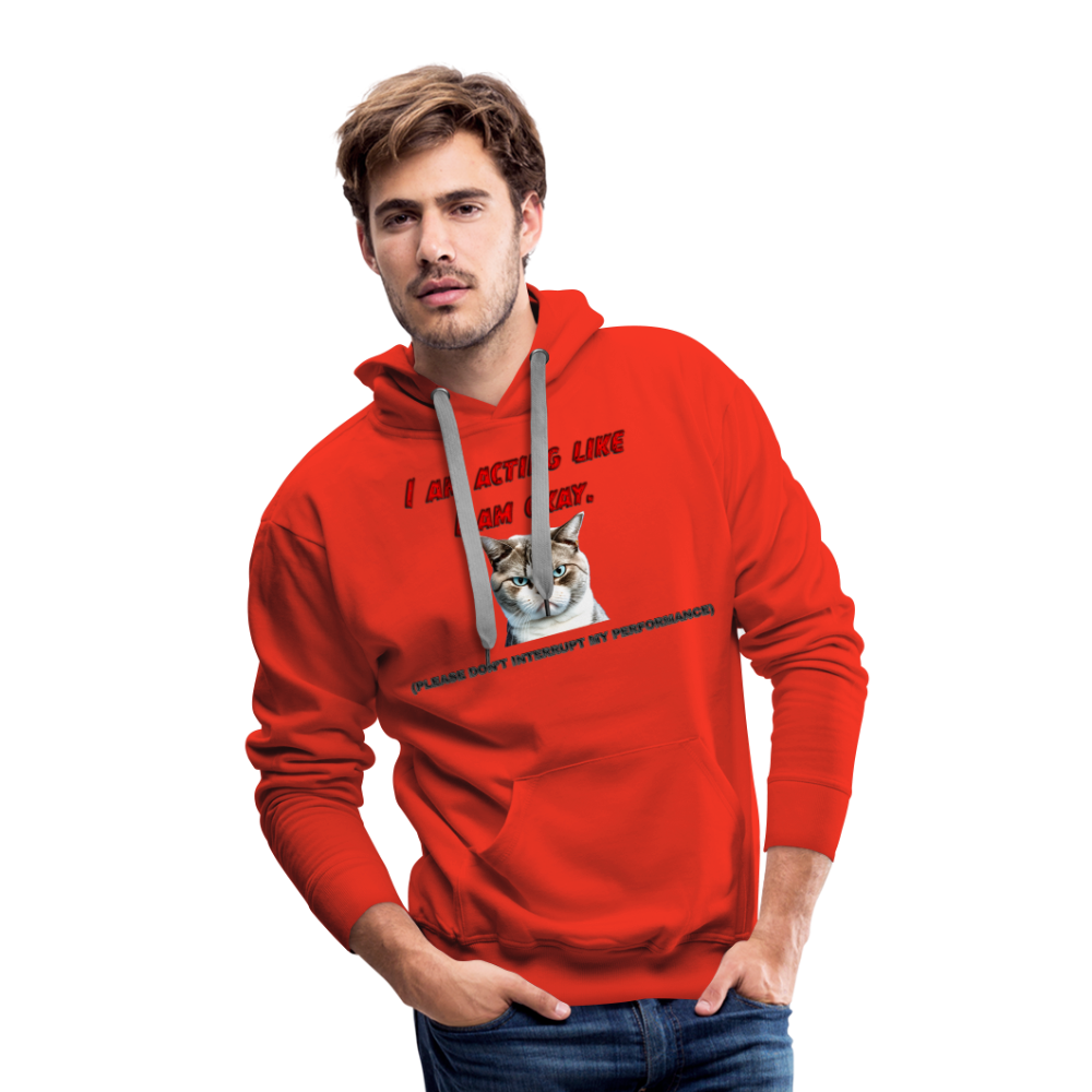 Acting Okay Men’s Premium Hoodie - red